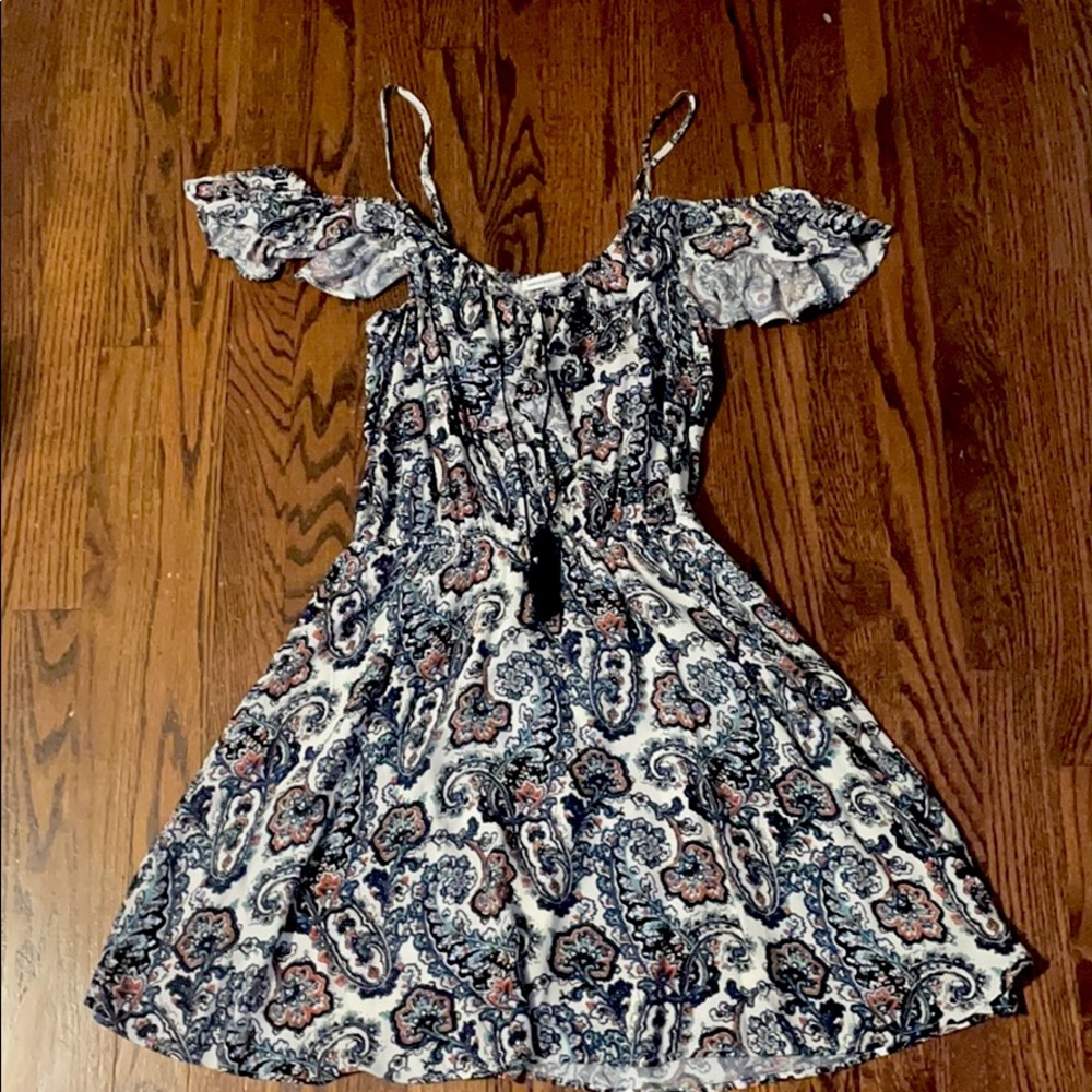 American eagle blue multicolor dress- size small